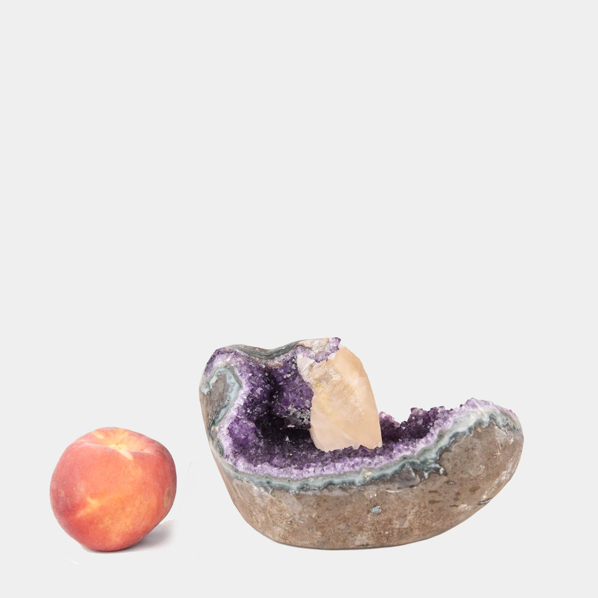 Amethyst Geode with Calcite