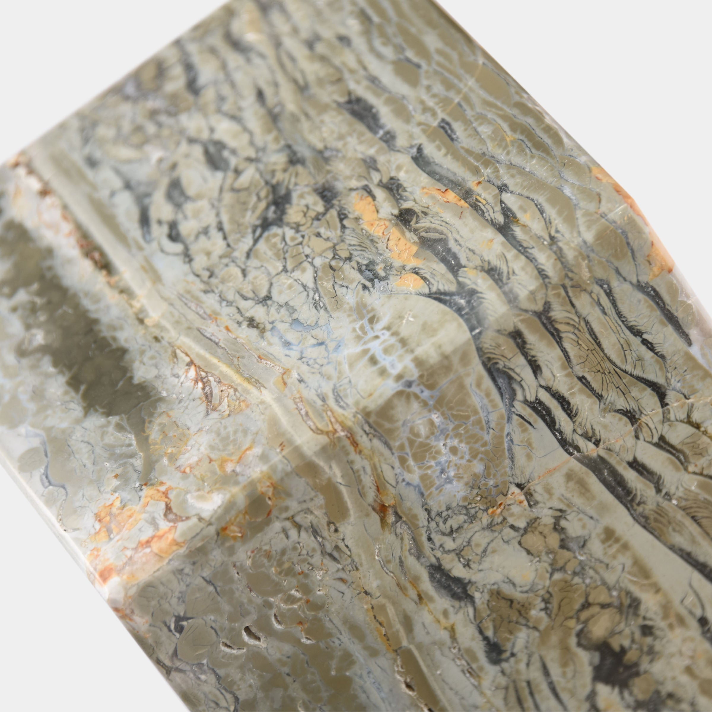 Colossal Olive Jasper Cube Set