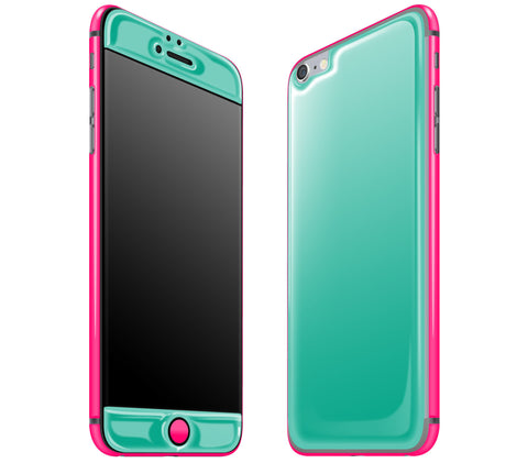 Teal / Neon Pink <br>iPhone 6/6s Plus - Glow Gel Combo