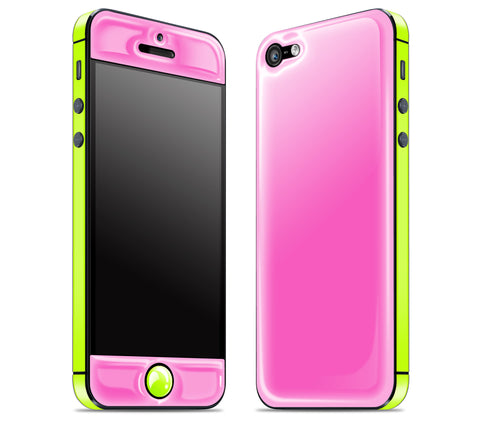 Cotton Candy / Neon Yellow <br>iPhone 5 - Glow Gel Combo