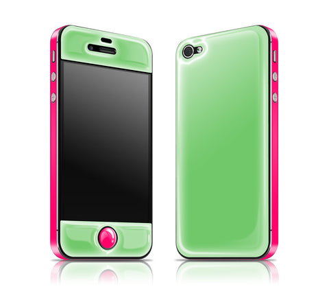 Apple / Neon Pink <br> Glow Gel skin - iPhone 4 / 4s