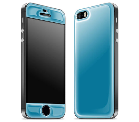 Electric Blue / Grey <br>iPhone 5s - Glow Gel Combo