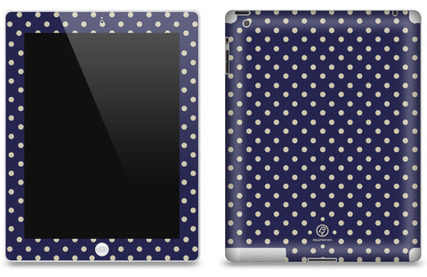 Navy Polka Dot <br>Matte Skin - iPad 2 & 3