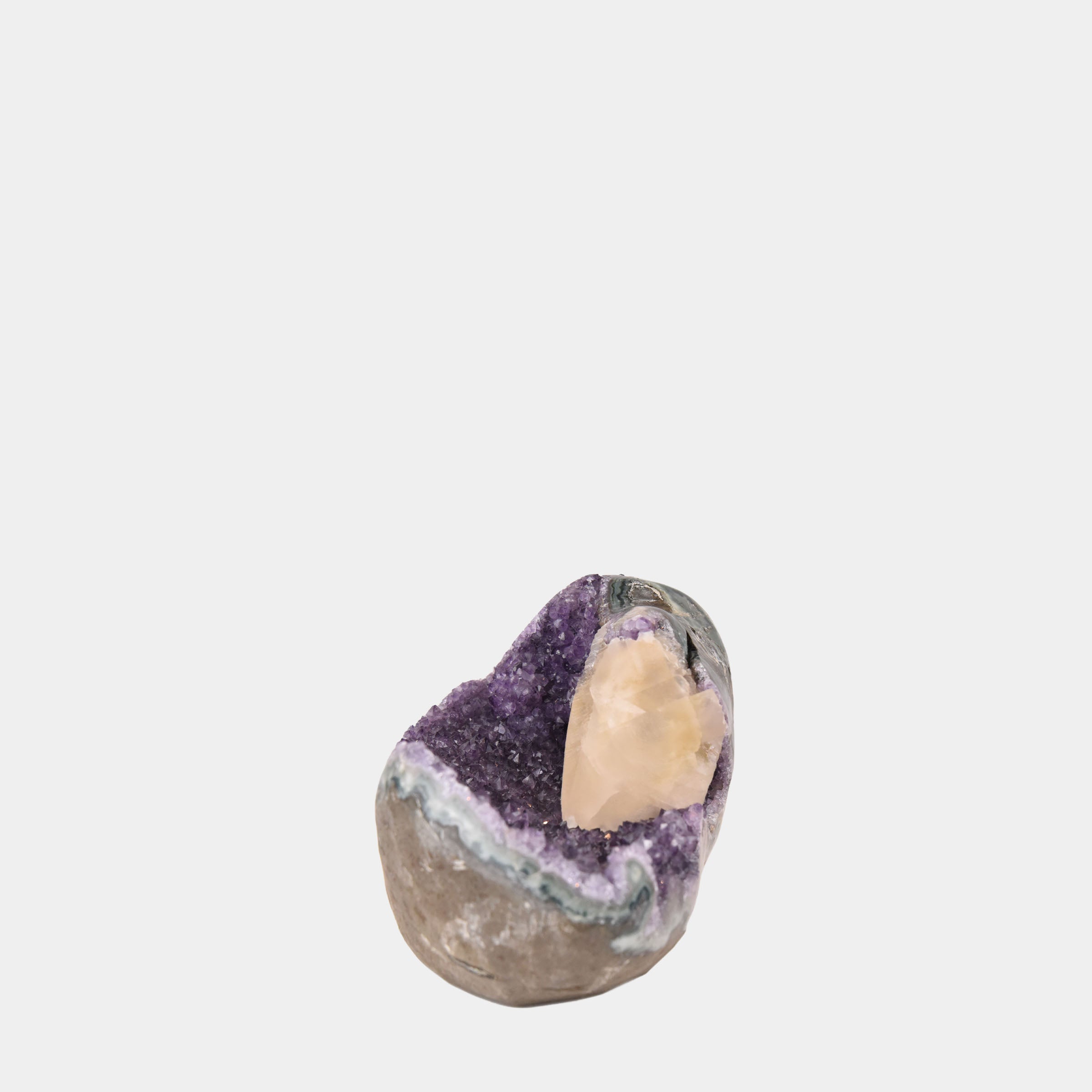 Amethyst Geode with Calcite