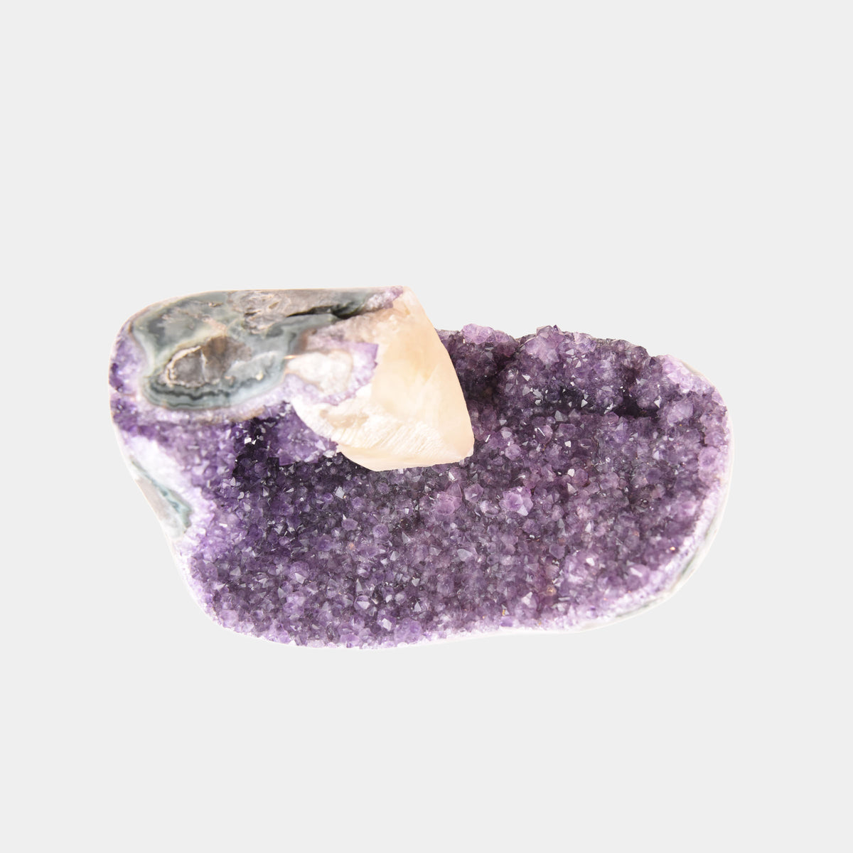 Amethyst Geode with Calcite
