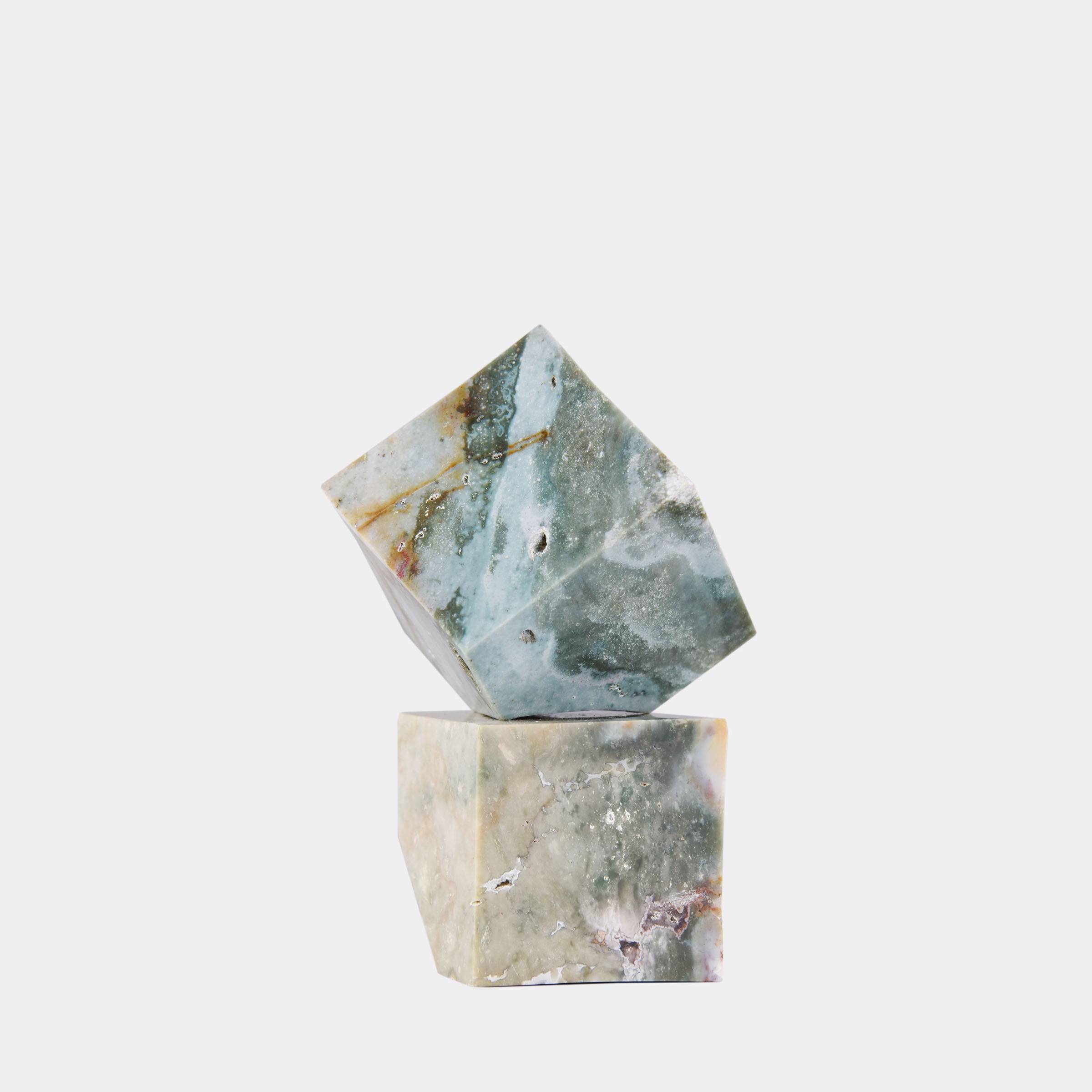 Sage Verde Marble Cube Set