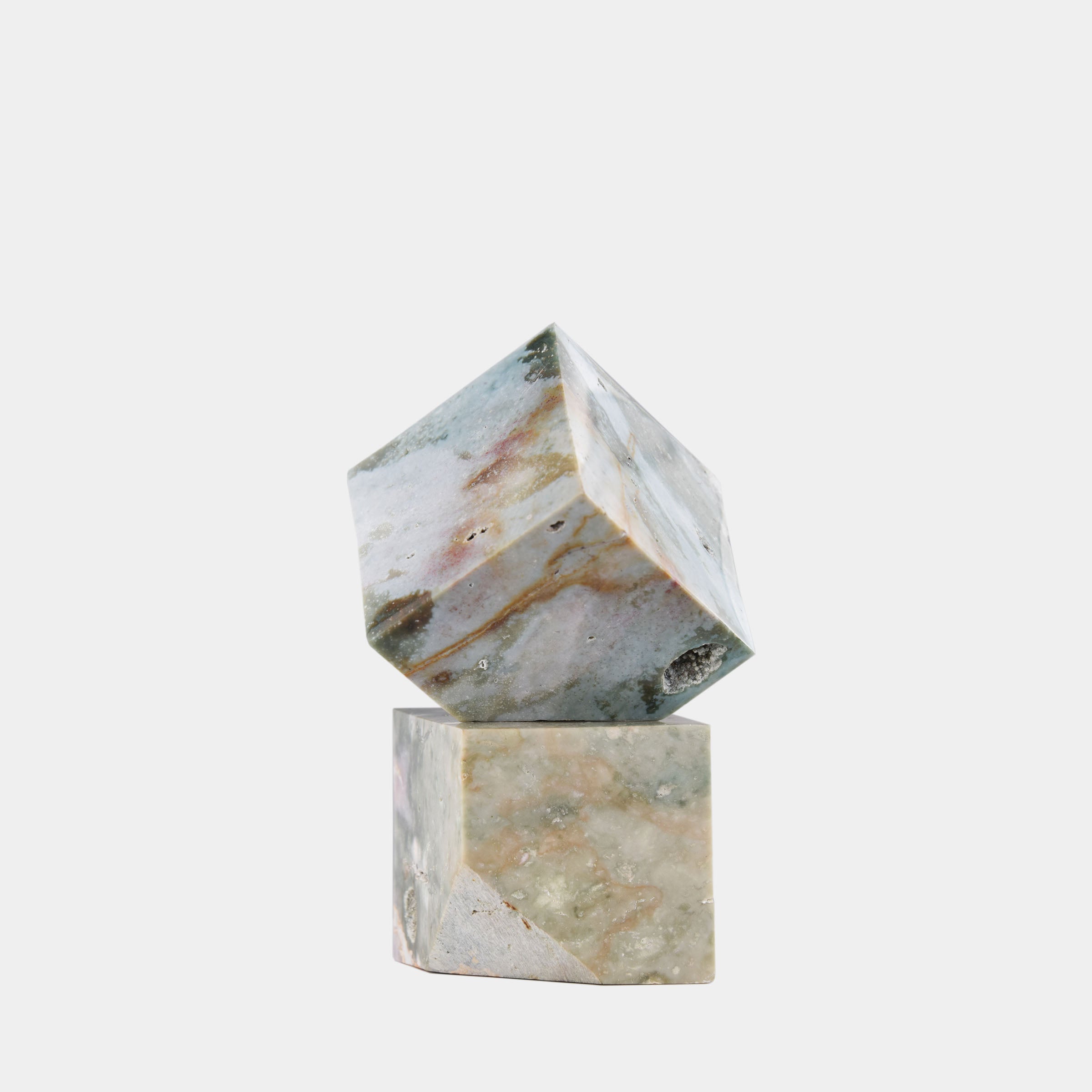 Sage Verde Marble Cube Set