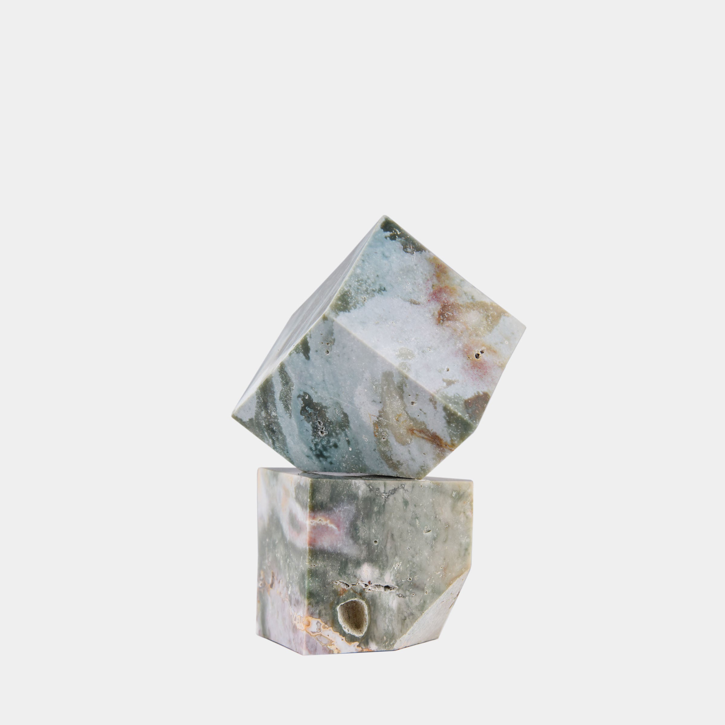 Sage Verde Marble Cube Set