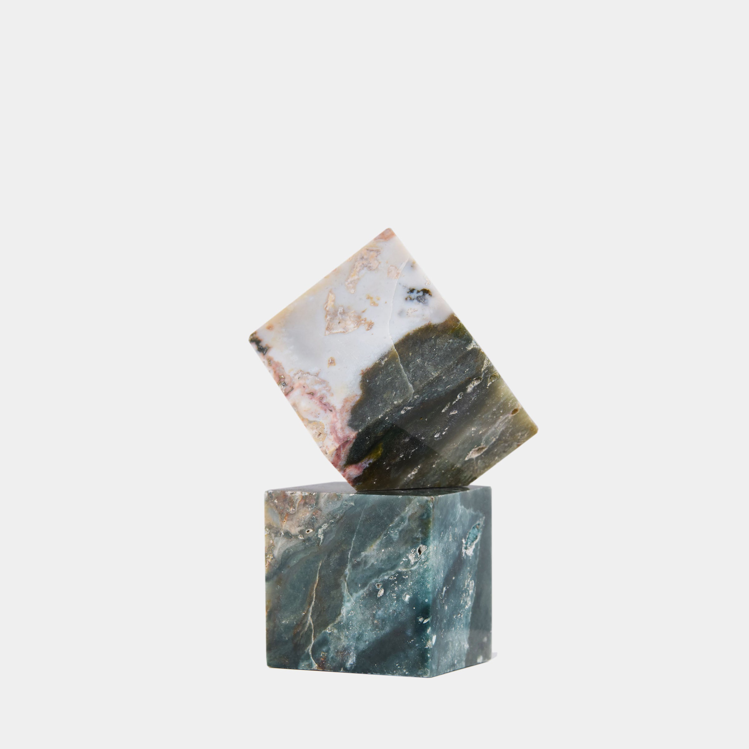 Aurora Verde Marble Cube Set