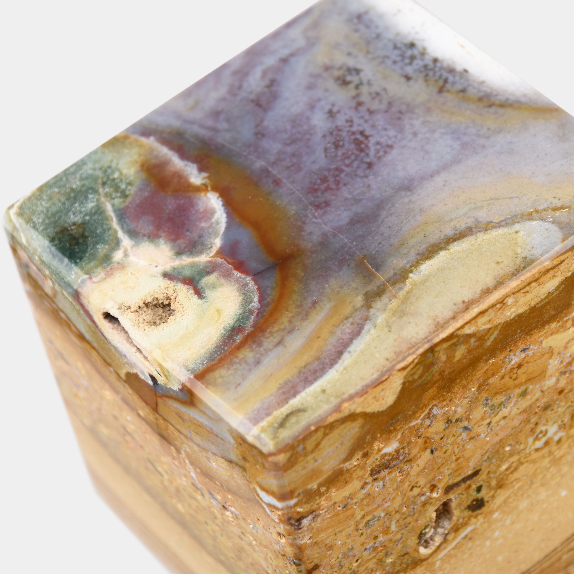 Golden Ochre Marble Cube Set - Large