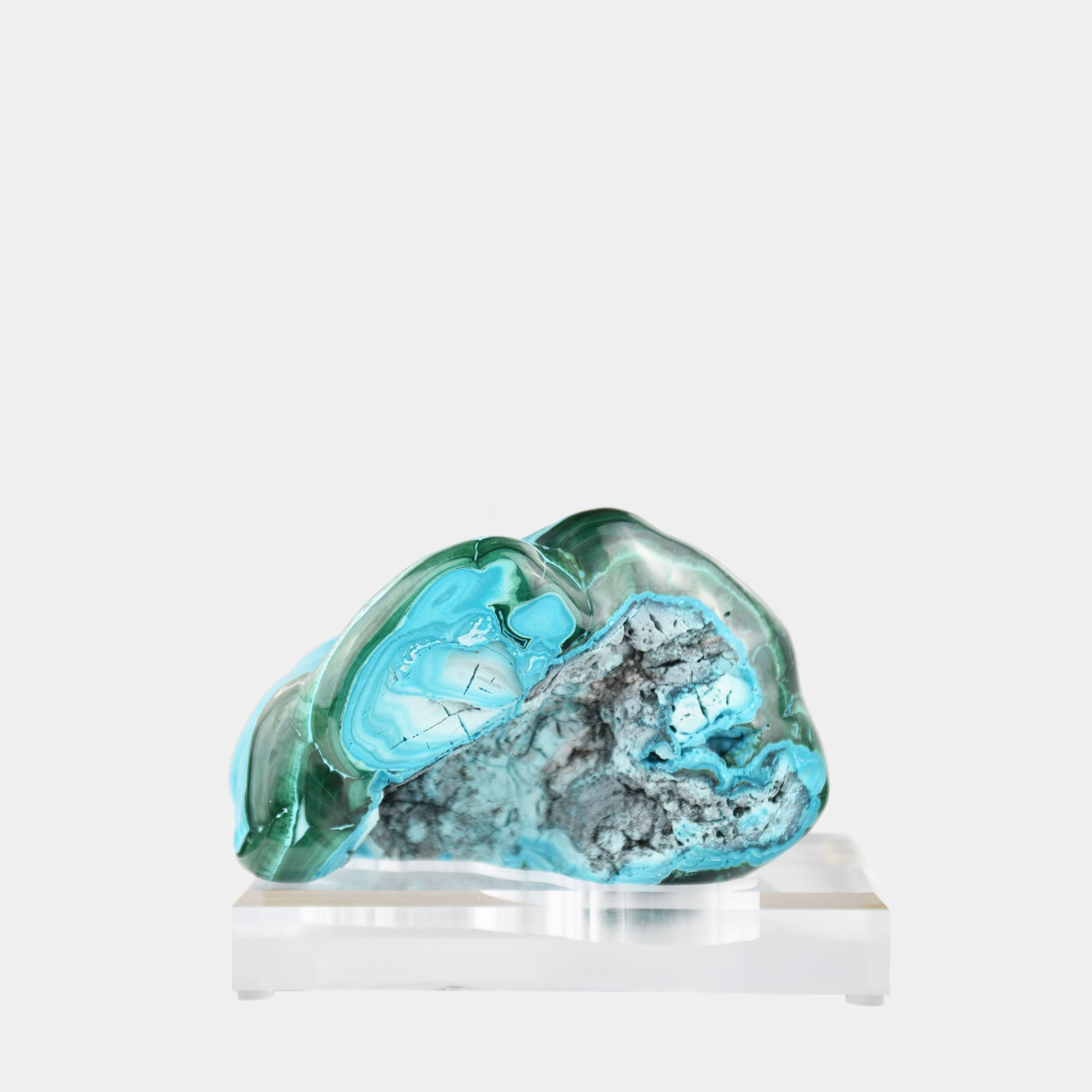Polished Malachite & Chrysocolla Freeform