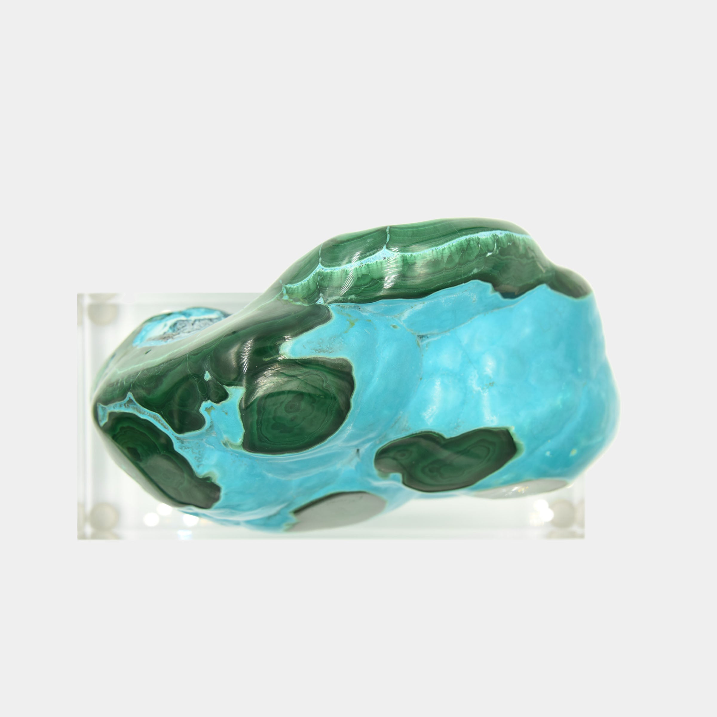Polished Malachite & Chrysocolla Freeform