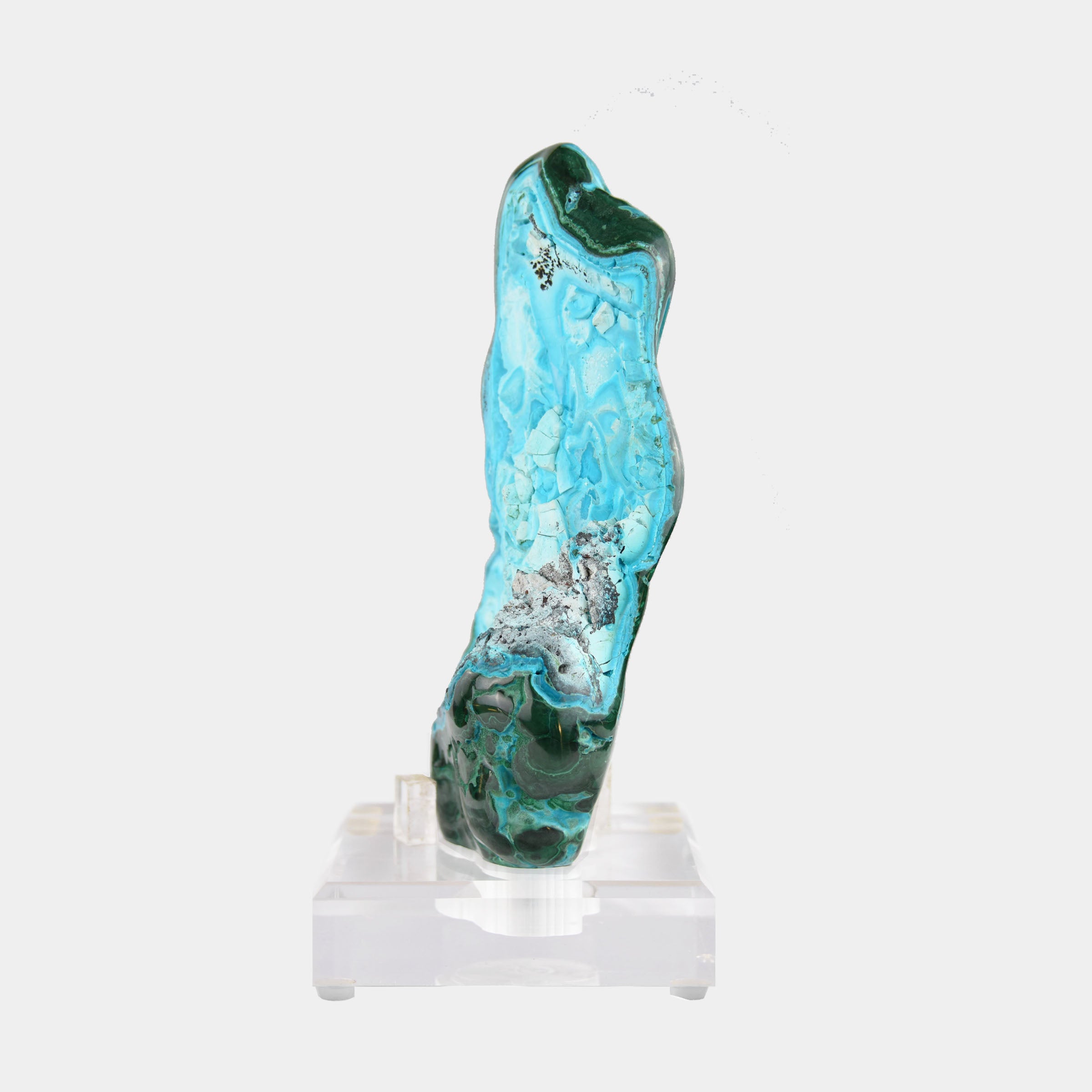 Polished Malachite & Chrysocolla Freeform