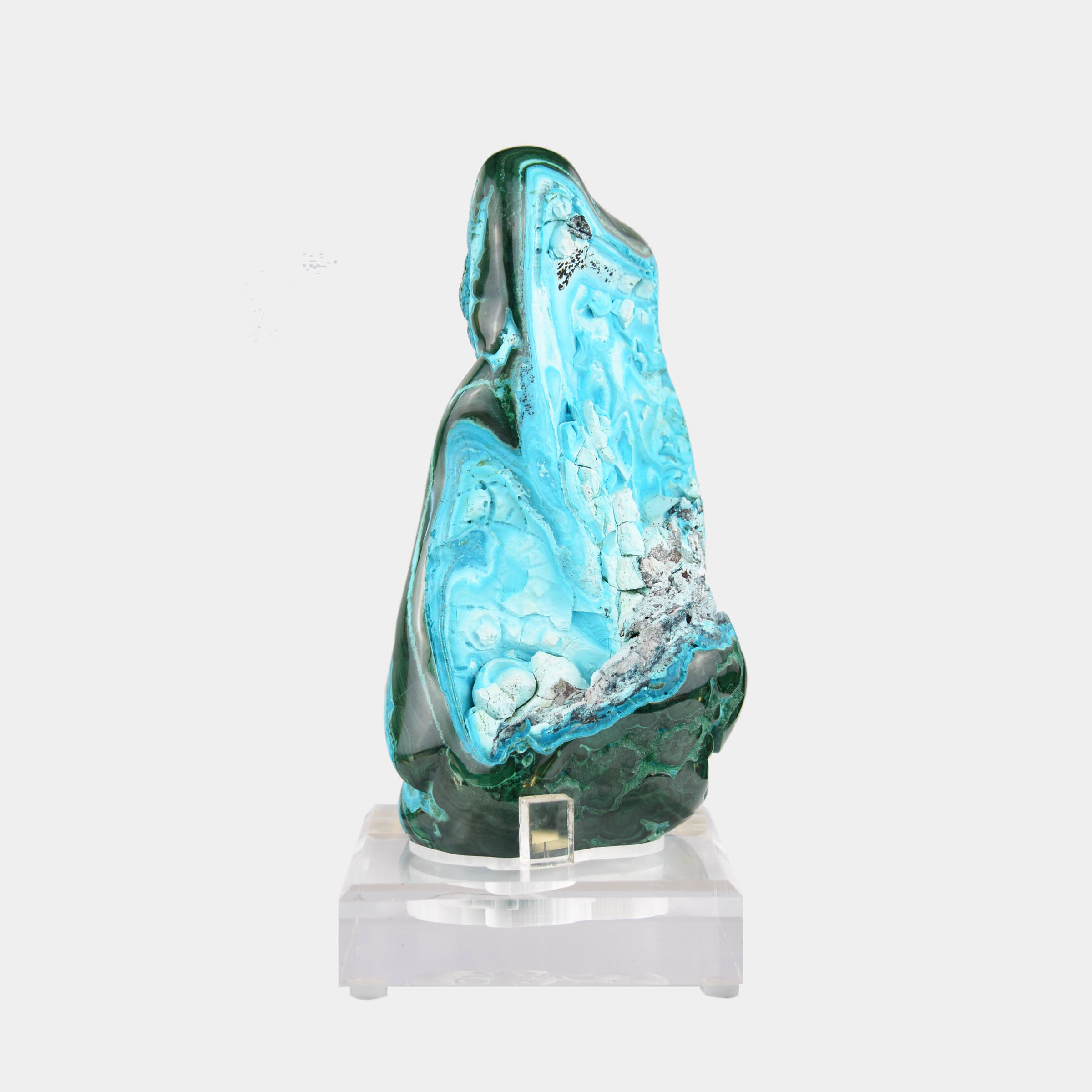 Polished Malachite & Chrysocolla Freeform