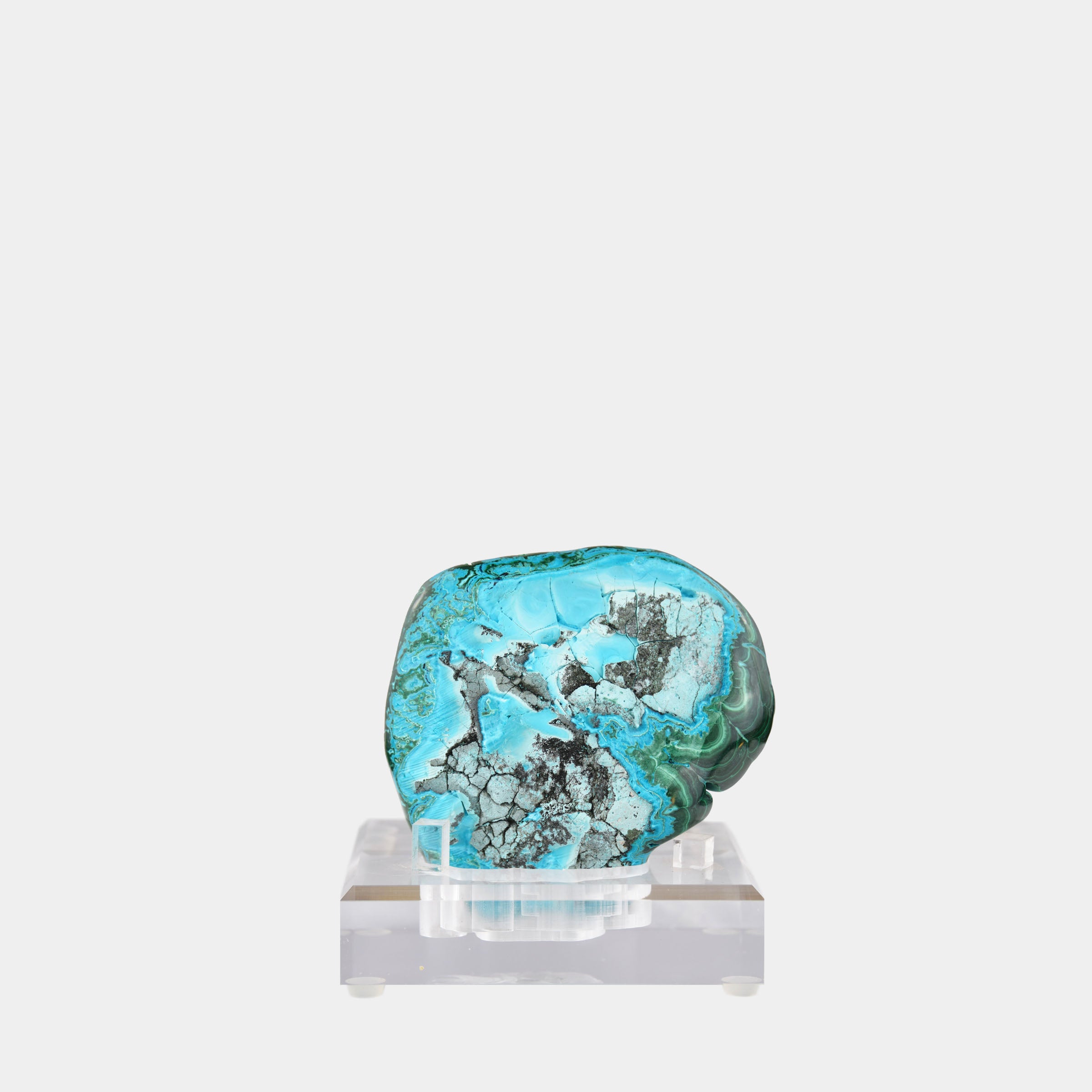 Polished Malachite & Chrysocolla Freeform