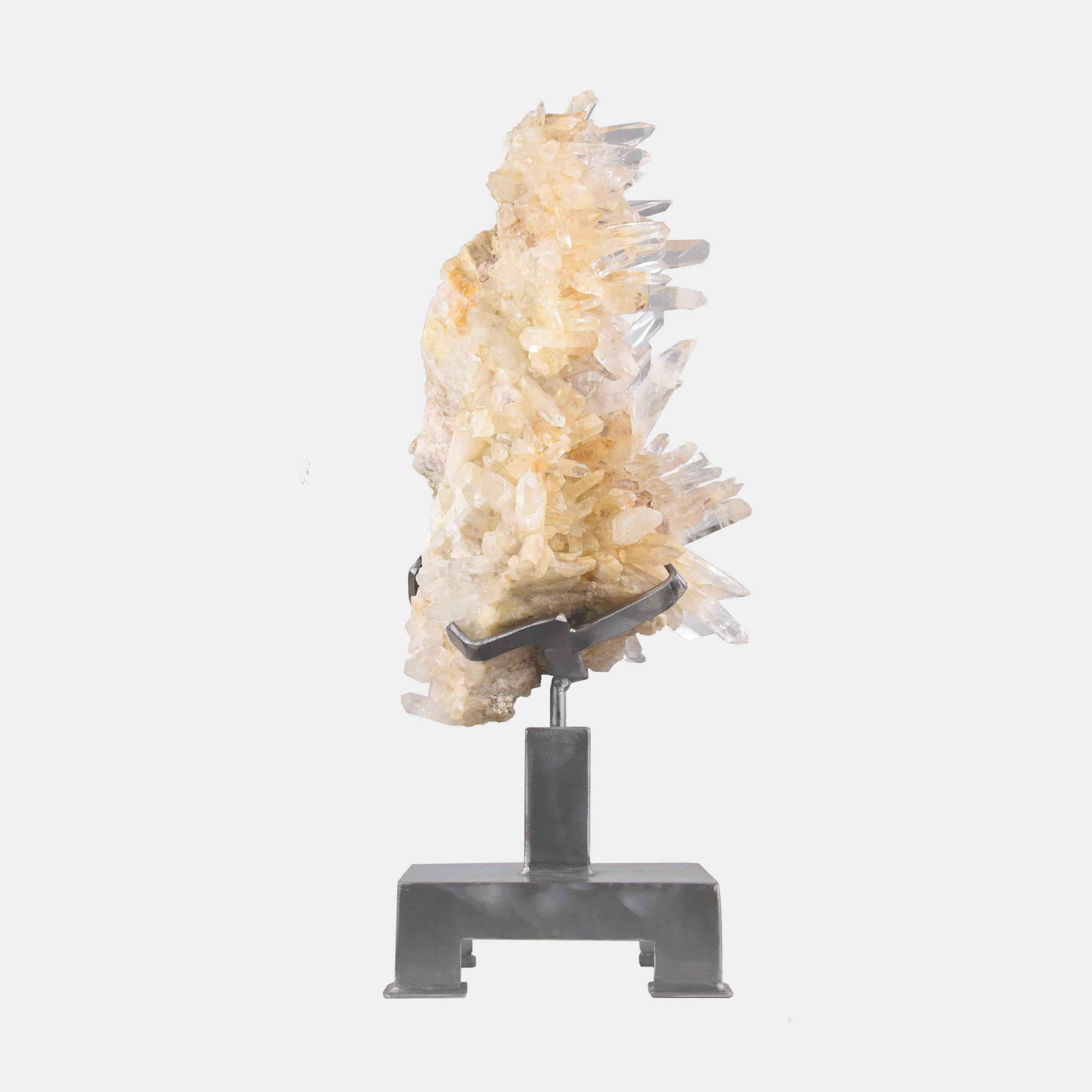 Large Colombian Quartz with Custom Steel Stand