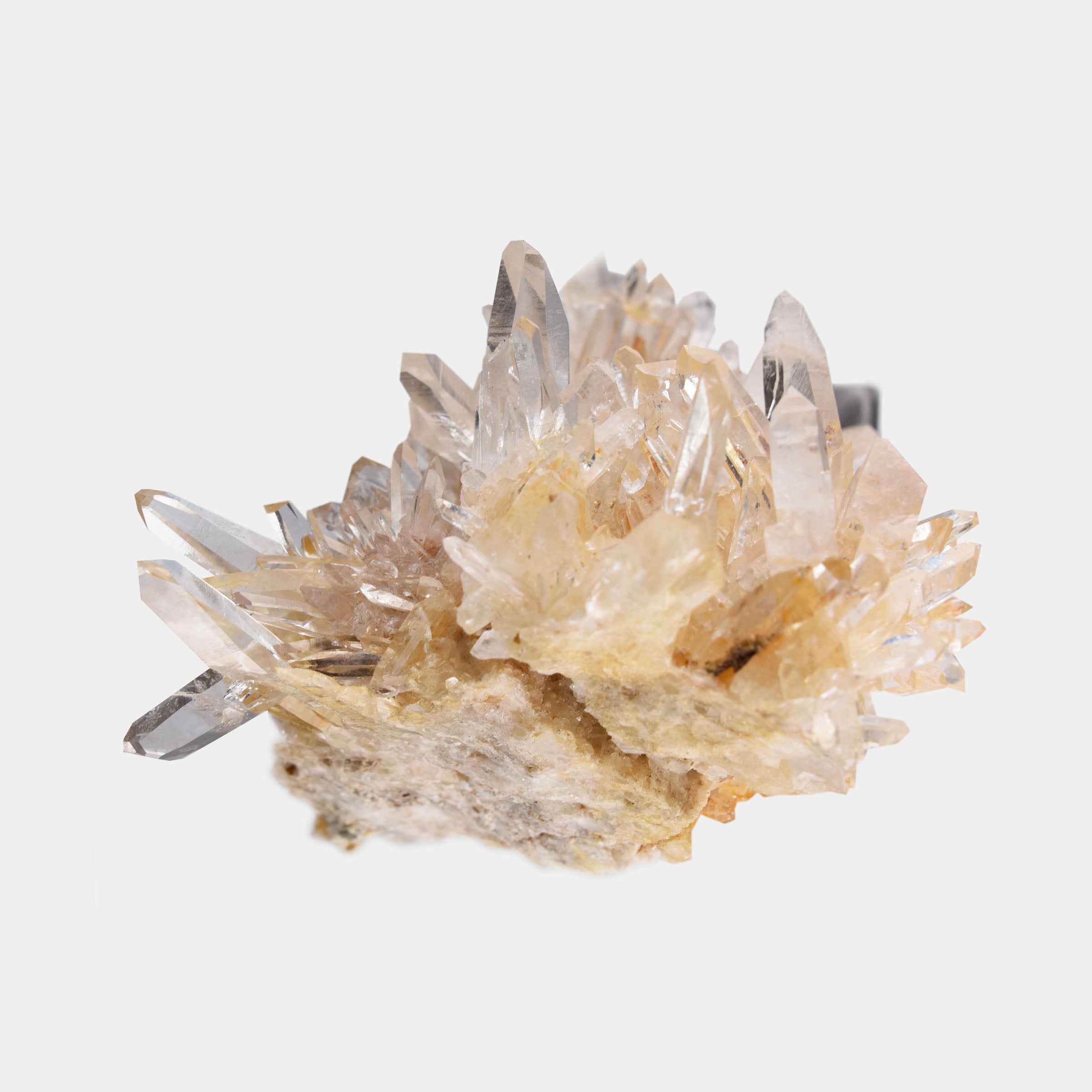 Large Colombian Quartz with Custom Steel Stand