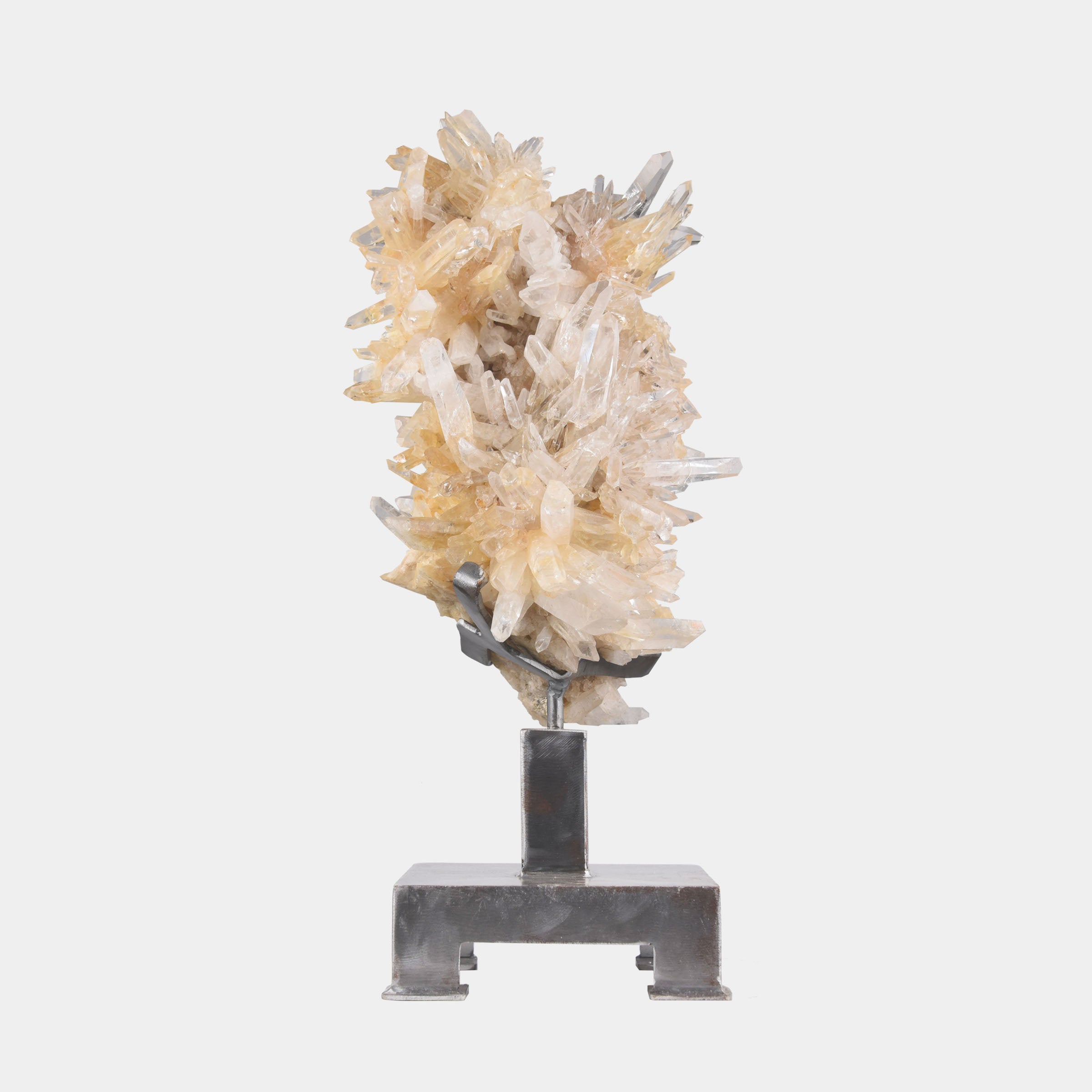 Large Colombian Quartz with Custom Steel Stand