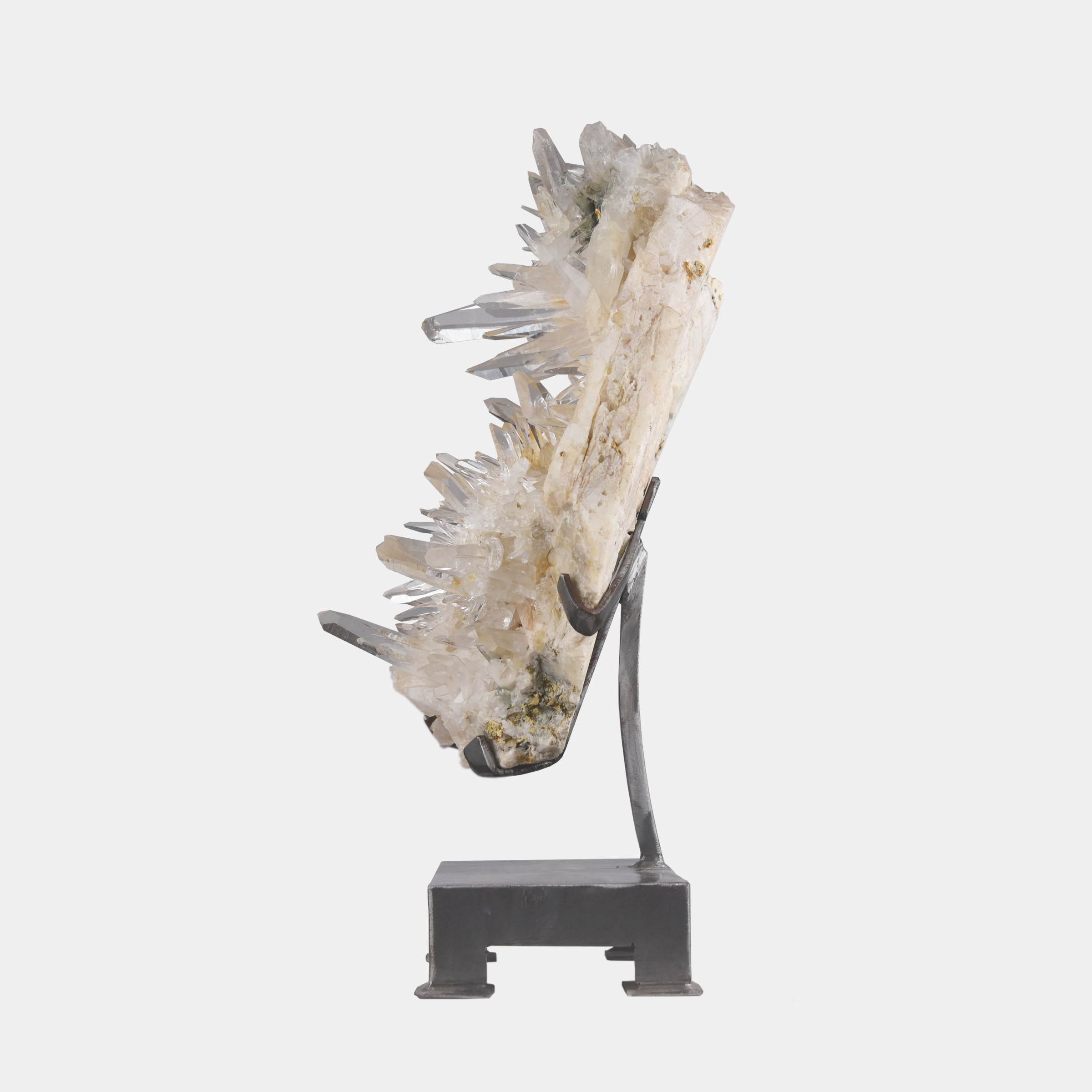 Large Colombian Quartz with Custom Steel Stand
