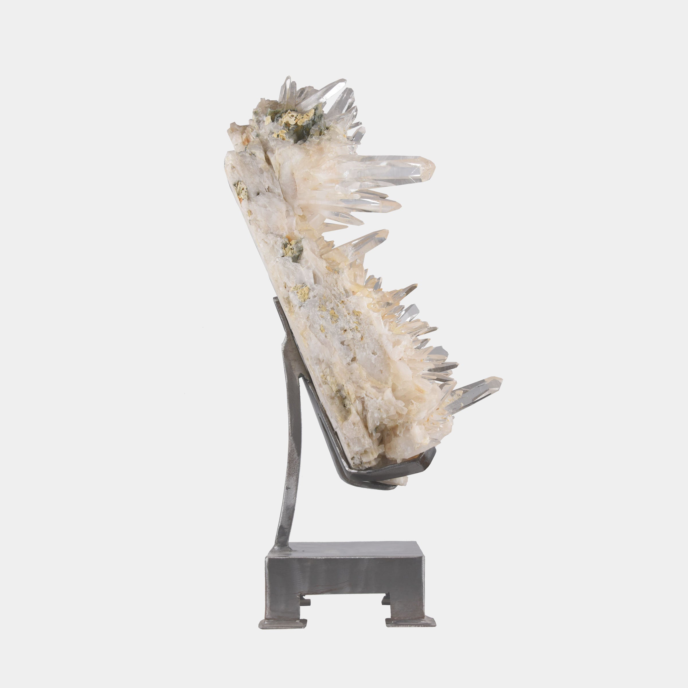Large Colombian Quartz with Custom Steel Stand