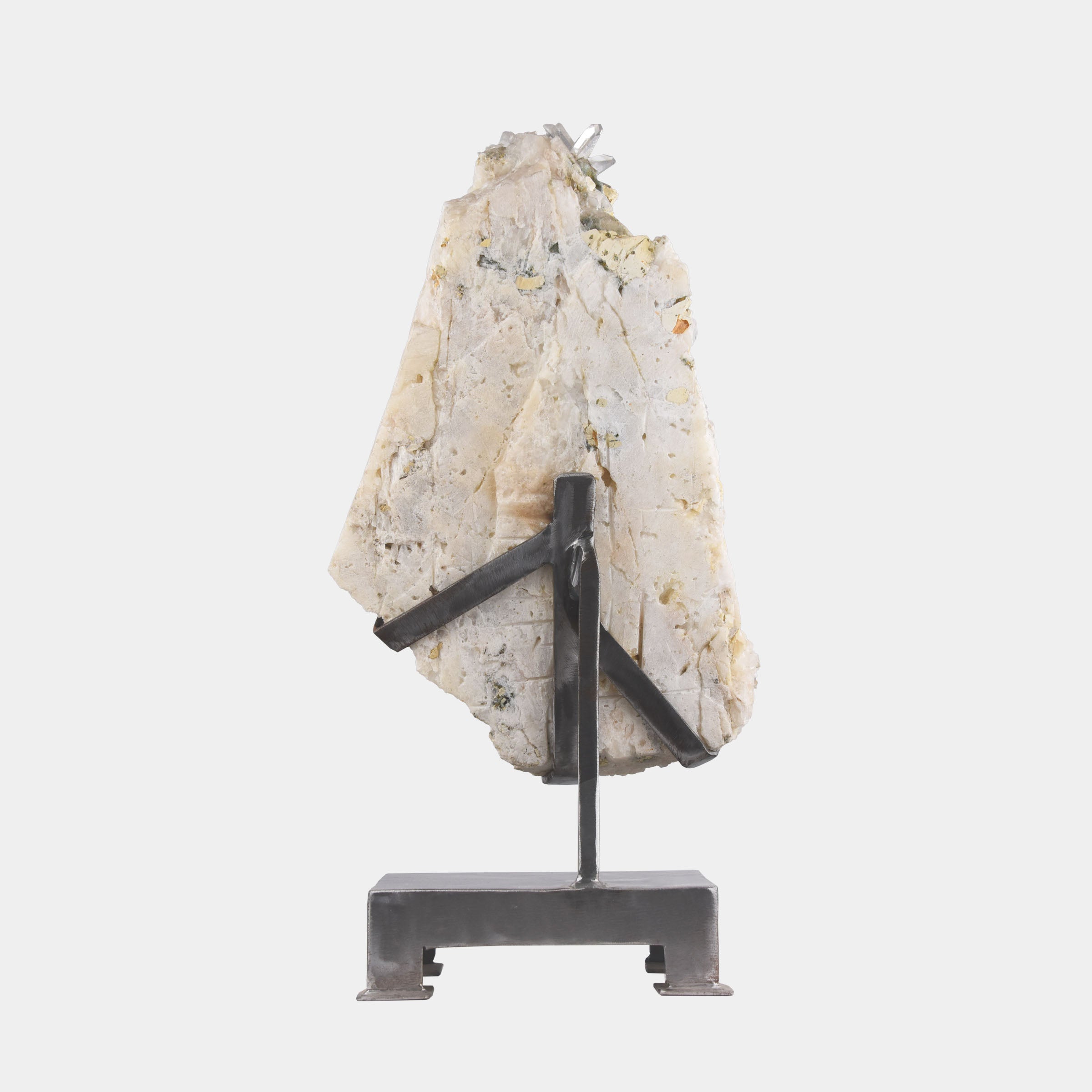 Large Colombian Quartz with Custom Steel Stand