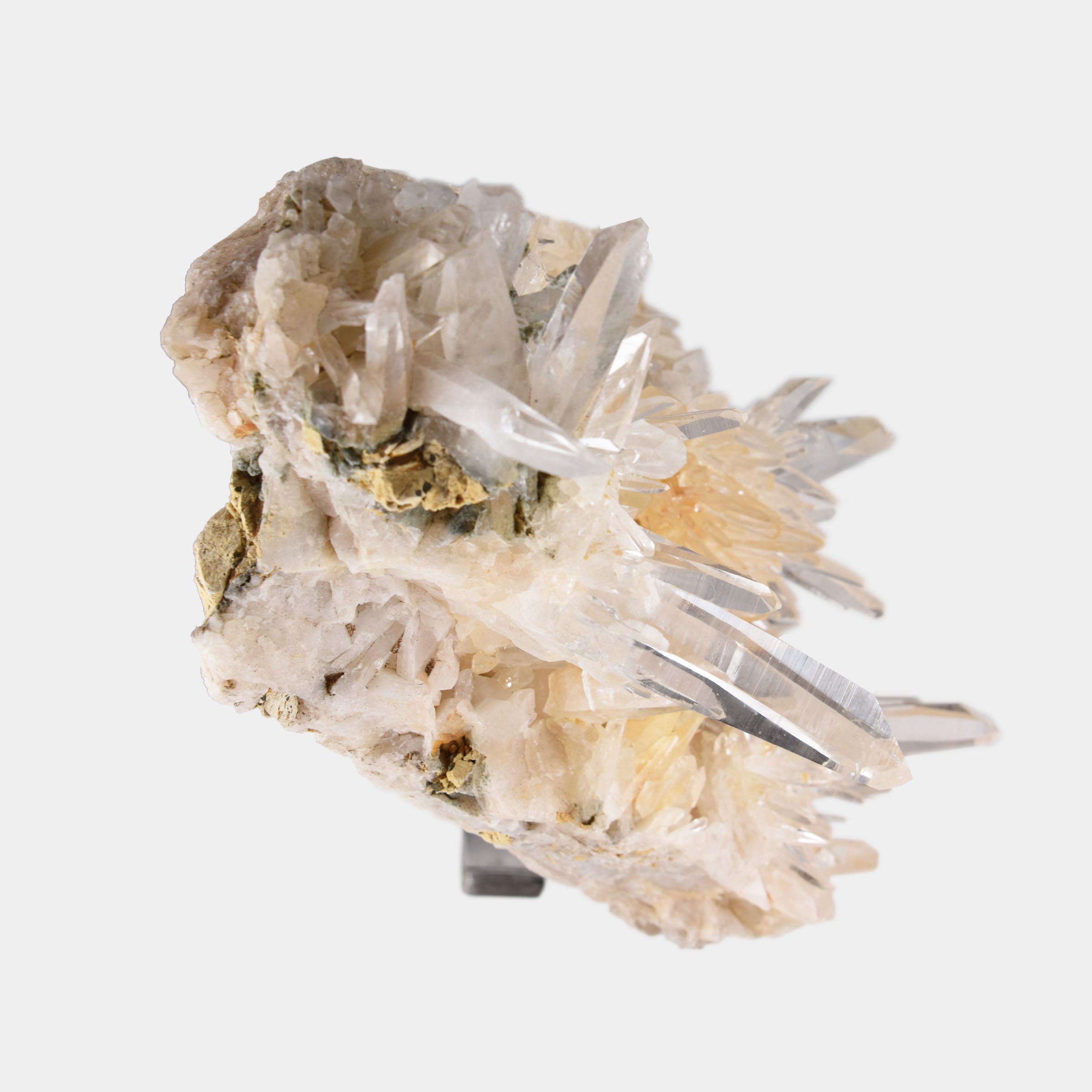 Large Colombian Quartz with Custom Steel Stand