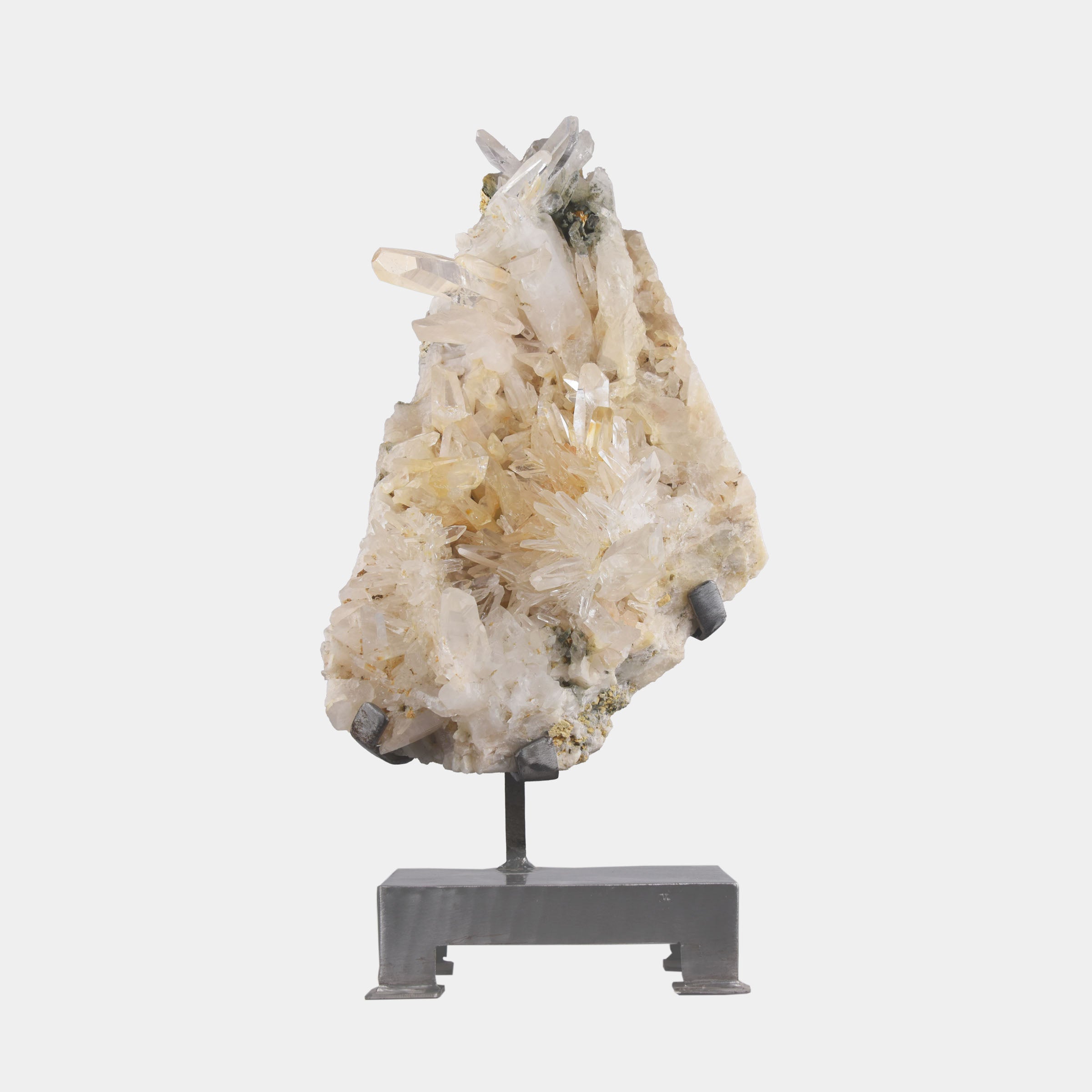 Large Colombian Quartz with Custom Steel Stand