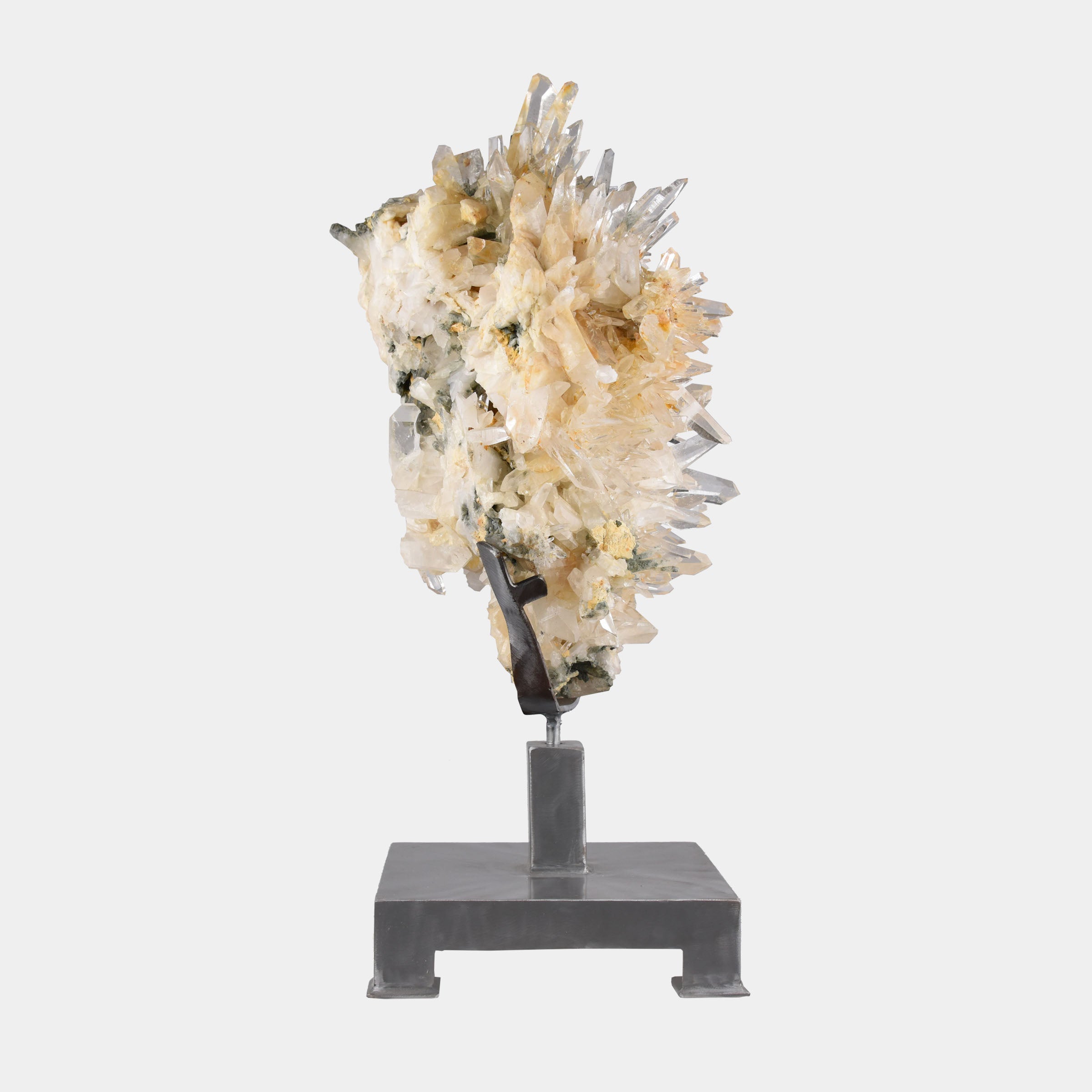 Large Colombian Quartz with Custom Steel Stand