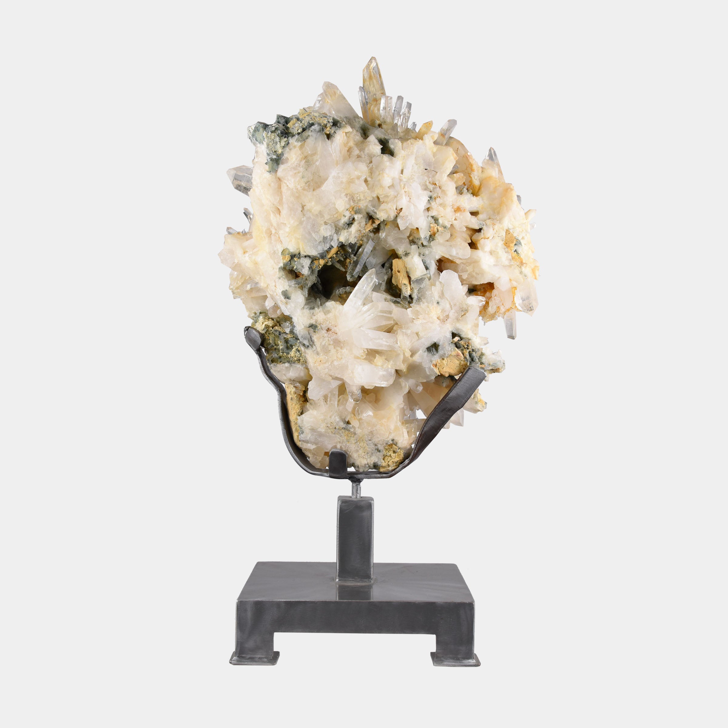Large Colombian Quartz with Custom Steel Stand