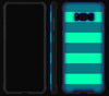 Nautical Striped / Neon Pink <br>Samsung S8 PLUS - Glow Gel case combo