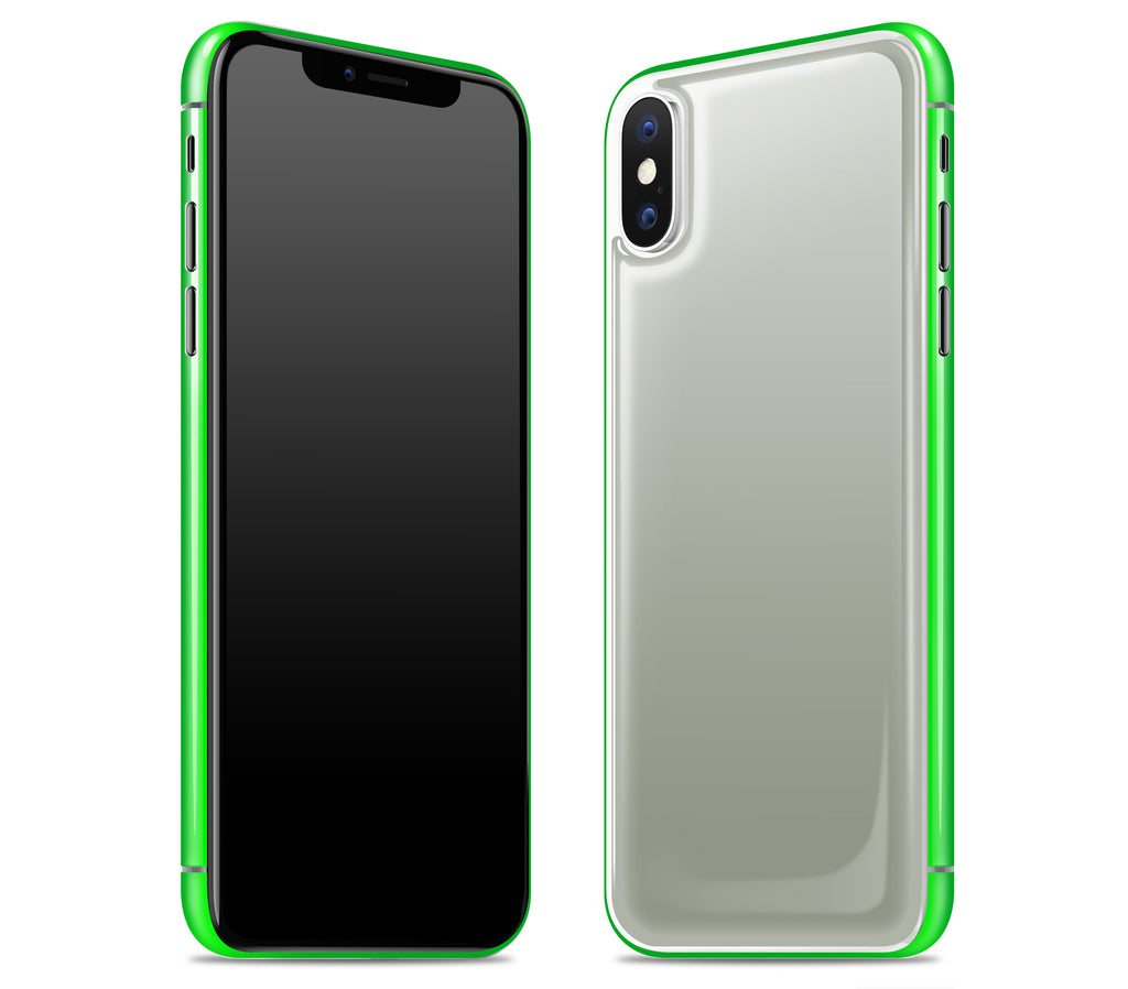 Steel Ash / Neon Green <br>iPhone X - Glow Gel Combo