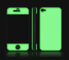 Apple / Teal <br> Glow Gel skin - iPhone 4 / 4s