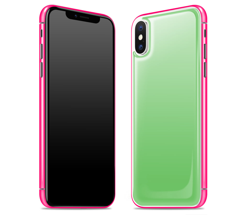 Apple Green / Neon Pink <br>iPhone X - Glow Gel Combo