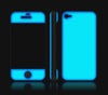 Electric Blue / White<br> Glow Gel skin - iPhone 4 / 4s