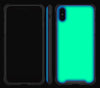 Navy Blue / Neon Green <br>iPhone X - Glow Gel case combo