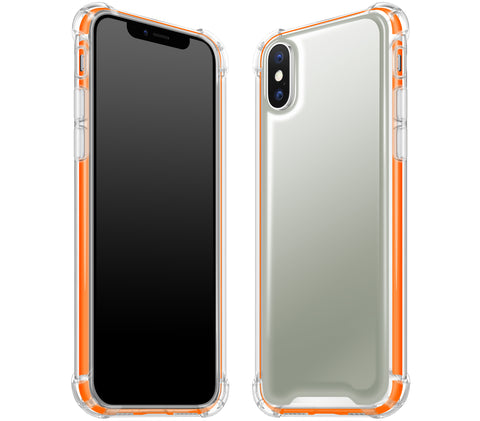 Steel Ash / Neon Orange <br>iPhone X - Glow Gel case combo