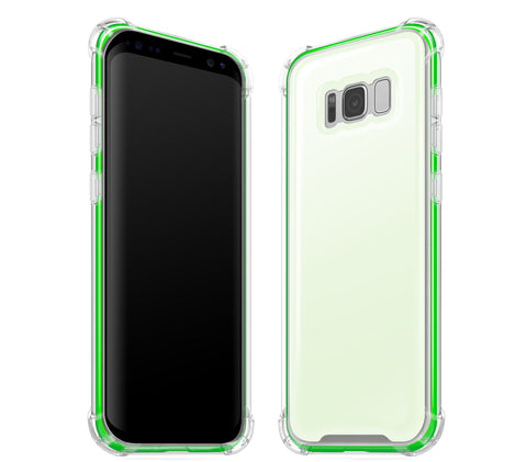 Atomic Ice / Neon Green <br>Samsung S8 - Glow Gel case combo