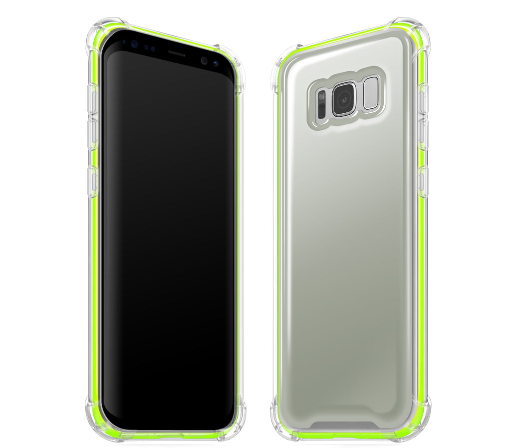 Steel Ash / Neon Yellow <br>Samsung S8 - Glow Gel case combo