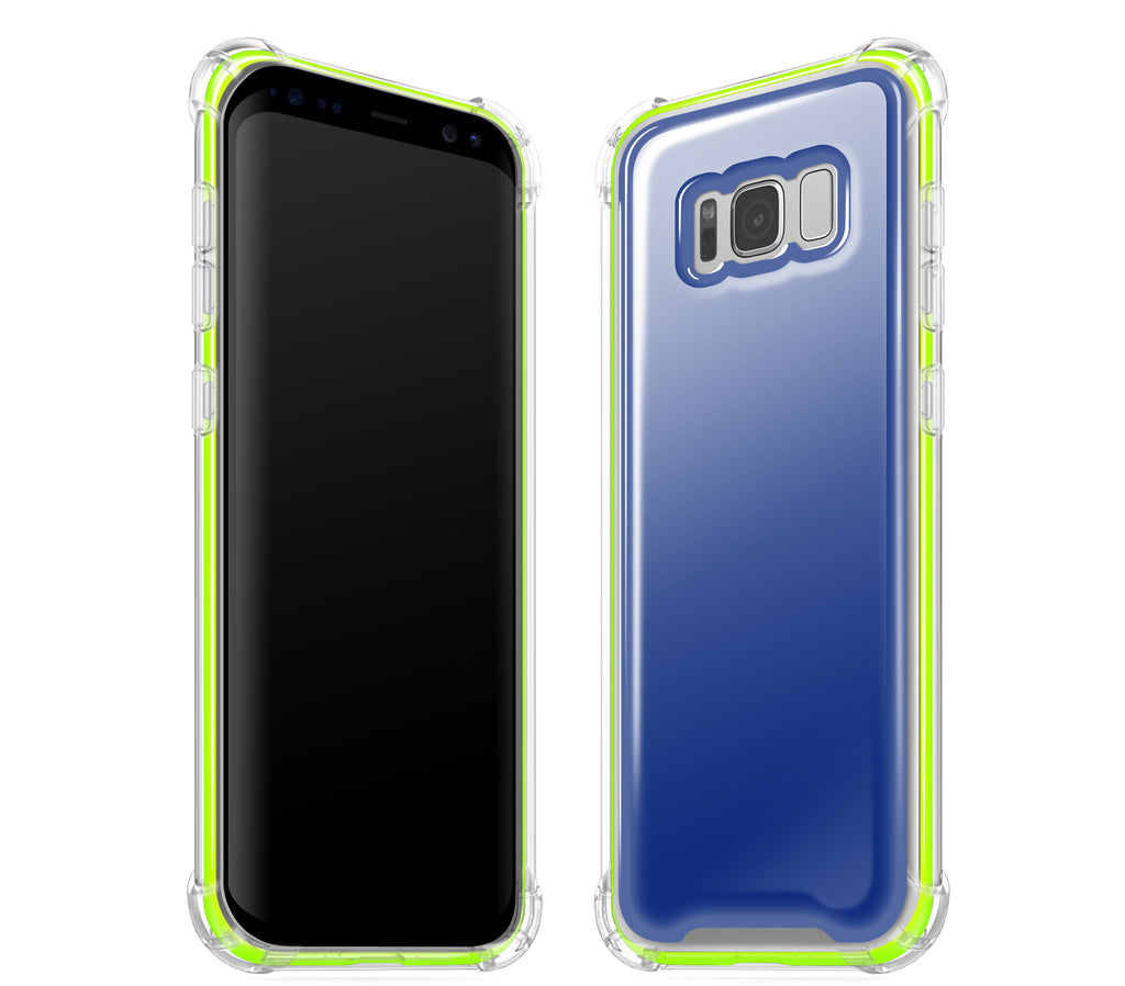 Navy Blue / Neon Yellow <br>Samsung S8 - Glow Gel case combo