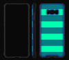 Nautical Striped / Neon Red <br>Samsung S8 - Glow Gel case combo