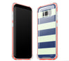 Nautical Striped / Neon Red <br>Samsung S8 - Glow Gel case combo