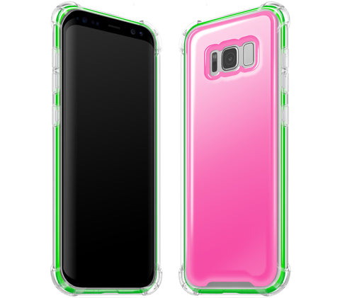 Cotton Candy / Neon Green <br>Samsung S8 PLUS - Glow Gel case combo