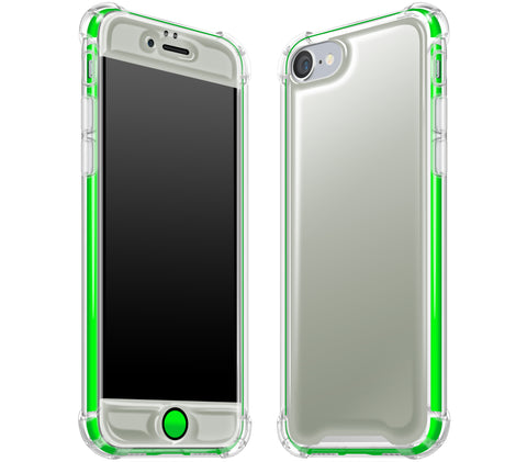 Steel Ash / Neon Green <br>iPhone 7/8 - Glow Gel case combo