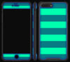 Nautical Striped / Neon Red <br>iPhone 7/8 PLUS - Glow Gel case combo