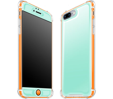 Mint / Neon Orange <br>iPhone 7/8 PLUS - Glow Gel case combo