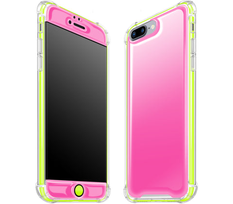 Cotton Candy / Neon Yellow <br>iPhone 7/8 PLUS - Glow Gel case combo