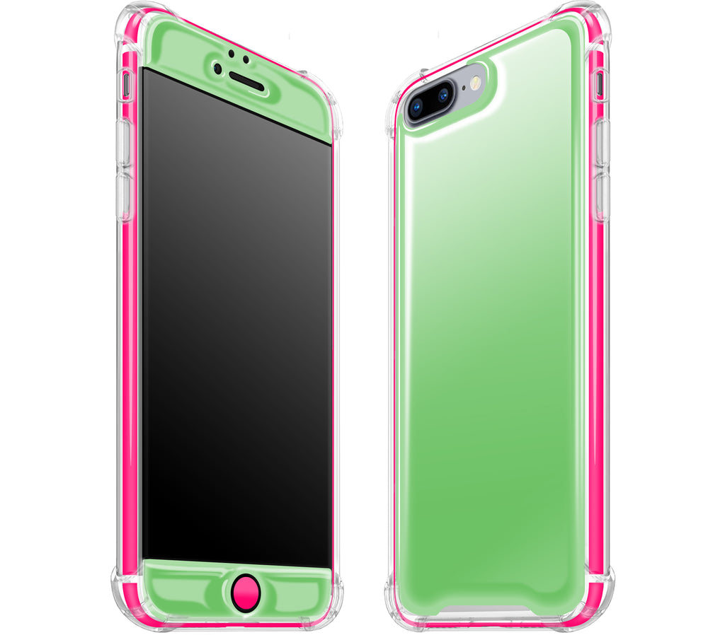 rand bloemblad Horizontaal iPhone 7/8 PLUS Green / Neon Pink Glow-In-The-Dark Slim Rugged Case |  ADAPTATION
