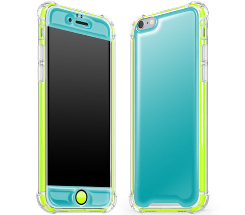 Teal / Neon Yellow <br>iPhone 6/6s - Glow Gel case combo