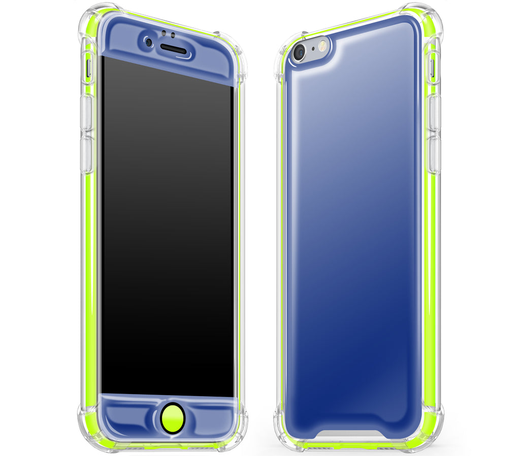 Navy Blue / Neon Yellow <br>iPhone 6/6s - Glow Gel case combo