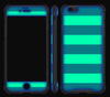 Nautical Striped / Neon Pink <br>iPhone 6/6s - Glow Gel case combo